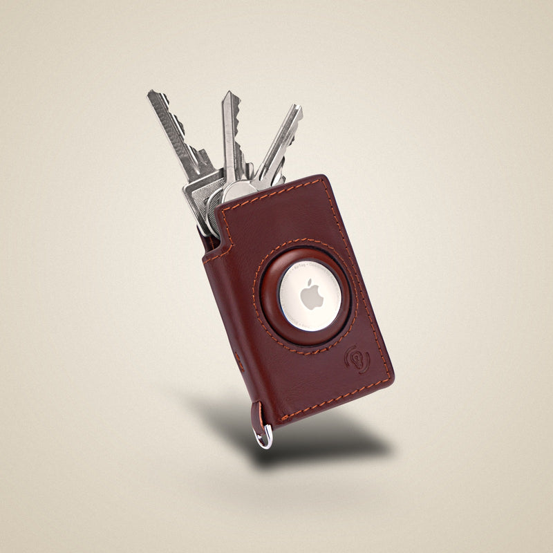 Key Organizer with AirTag Compartment — 4 Keys, D-Ring | ISENTIALS